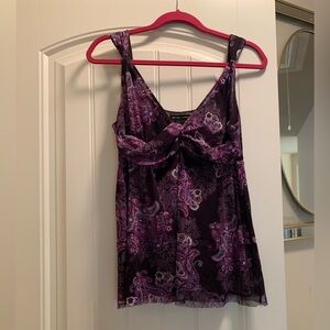 New York & company sheer sleeveless top